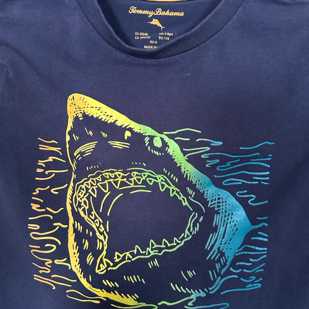 Tommy Bahama Blue Shark Graphic Tee
